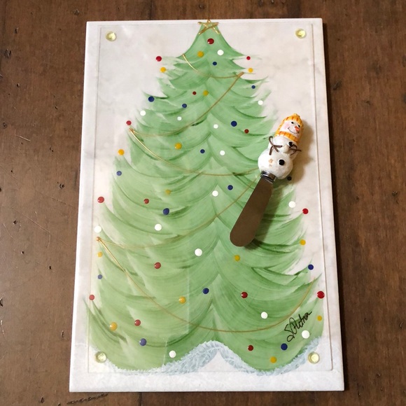 Other - Hand Painted & Signed Ceramic Tile Serving Platter